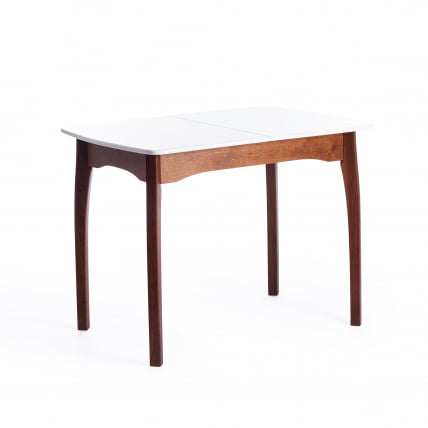 Стол CATERINA бук, мдф, 100+30x70x75, коричневый, белый_3