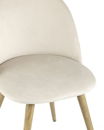 Комплект из четырех стульев Лион велюр кремовый 4 шт_5