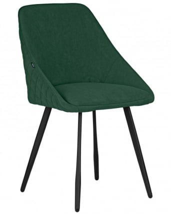 Стул обеденный DOBRIN STELLA (ЭМАЛЬ ЧЕРНЫЙ МУАР велюр Catania Izumrud)_0