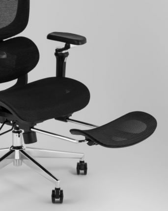 Кресло офисное ТопЧаирс Продиги с оттоманкой черный / TopChairs Prodigy_11