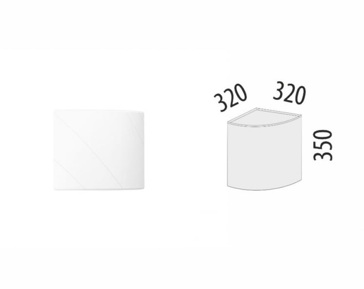 Антресоль торцевая (лев/прав) Бьянка 102.107_8