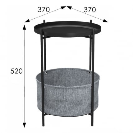 Стол журнальный Берген Черный_4