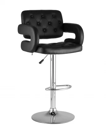 Барный стул Бентли PU-кожа Черный_0