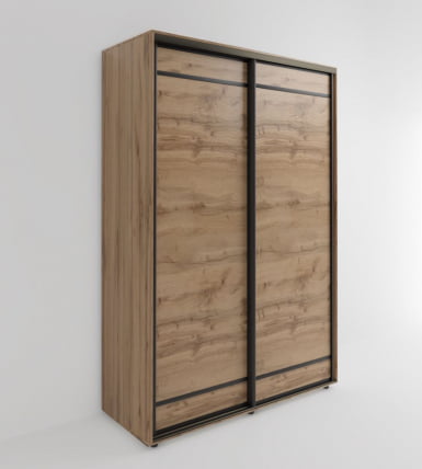 Шкаф-купе 2-х дверный Акцент-Лайт Д 1400х600 Дуб крафт золотой_0