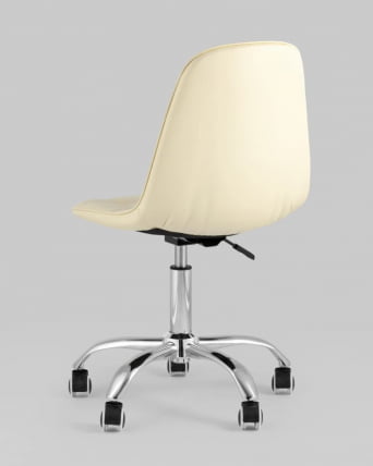 Компьютерное кресло Тейлор без подлокотников экокожа Бежевый_3