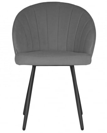 Стул обеденный DOBRIN NAOMI (ЭМАЛЬ ЧЕРНЫЙ МУАР велюр Catania Stone)_3