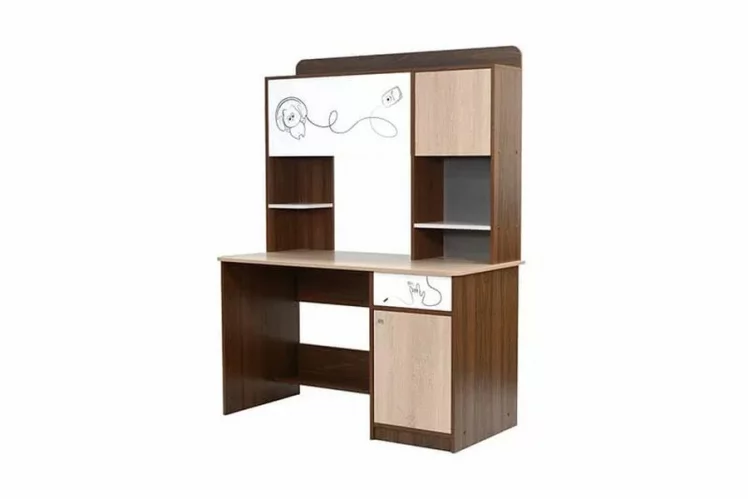 Стол компьютерный Котофей Орех Дуб Сонома Белый_1