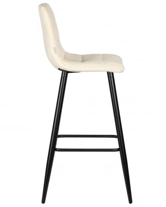 Стул барный DOBRIN NICOLE (черные матовые ножки, кремовый велюр (108-113))_2
