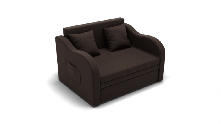 Диван Бали (ЗР) Цвет фасада: Коричневый; Тип: Прямой; Материал фасада: Металл/Велюр_0