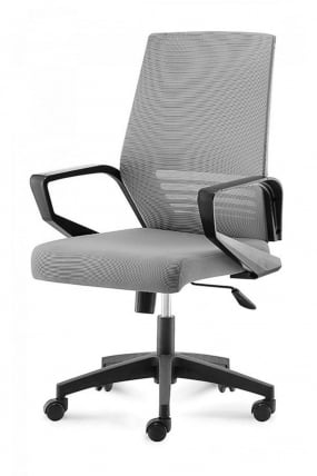 Кресло офисное Эрго LB B909-FX363-3 Черный пластик Серый_0