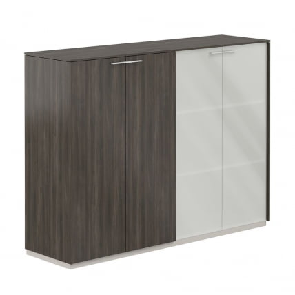 Шкаф средний двойной Atlas NZ-0305+NZ-0335.BT.BT.GLM Бренсон Трюфель_0