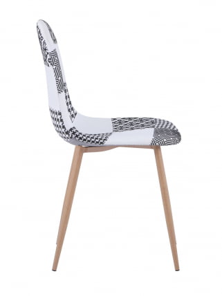 Стул Валенсия пэчворк Черно-белый_2