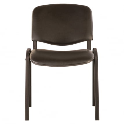 Стул для посетителей ISO черный каркас кожзам Черный_4