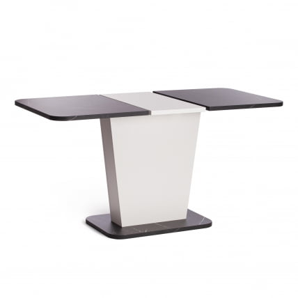 Стол обеденный GENT ЛДСП, 110-145x68,6x75,5 см, Мрамор Блэк Роял/Белый_6