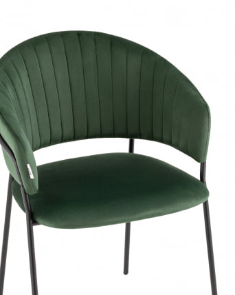 Стул Бруно велюр Зеленый_1