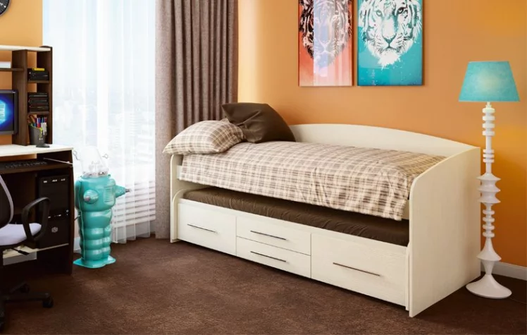 Двухъярусная кровать АДЕЛЬ-5 Дуб Линдберг_0