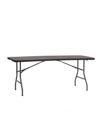 Стол складной чемодан пластиковый Кейт 180 Коричневый_0