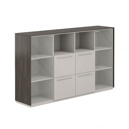 Шкаф средний с ящиками Atlas NZ-0326.BT.GS Бренсон Трюфель Серый камень_0