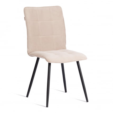 Стул обеденный Bari разборный, ткань велюр, 44х60х91, молочный/черный, (Porsche 2)_0