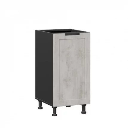 Тумба кухонная 400 Джамис ЛД 296.020.000.087 Черный Белый камень_0