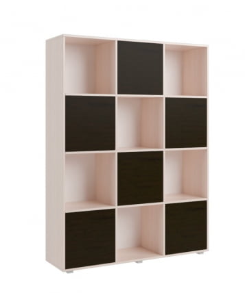 Стеллаж с фасадами ДМ 12 Ясень шимо темный/Венге_1