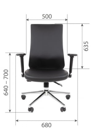 Офисное кресло CHAIRMAN 500 LUX БП экокожа Черный_11