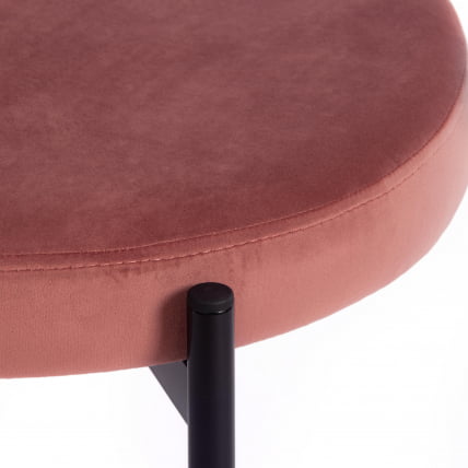 Стул REVO (mod. 7033) ткань/металл, 47х54х82 см, высота до сиденья 47 см, коралловый barkhat 15 /черный_6