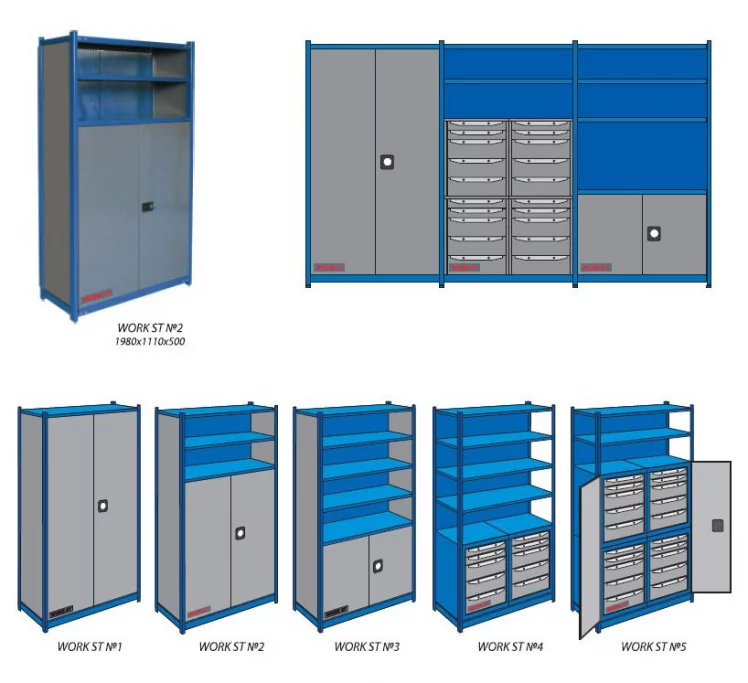 Шкаф инструментальный Комплект WORK ST №1_2