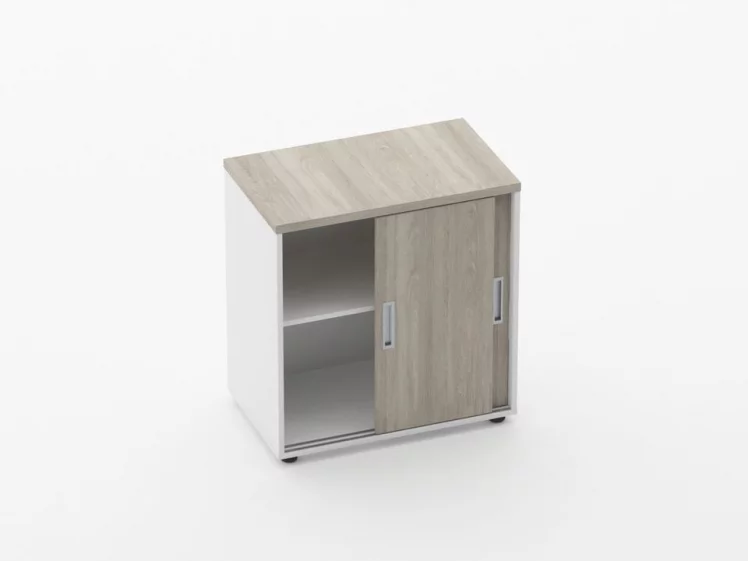 Тумба-купе Deka 9.02.07 Дуб Сантана светлый/Белый_1