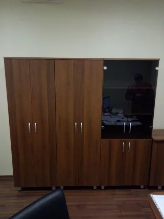 Шкаф для одежды со штангой Лидер 82.11 Орех Пегас_1