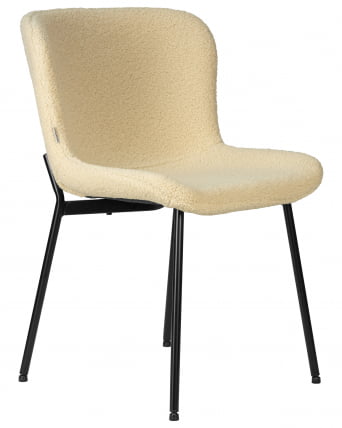 Стул обеденный DOBRIN MILO (черные ножки, кремовый букле (UF992-02))_1