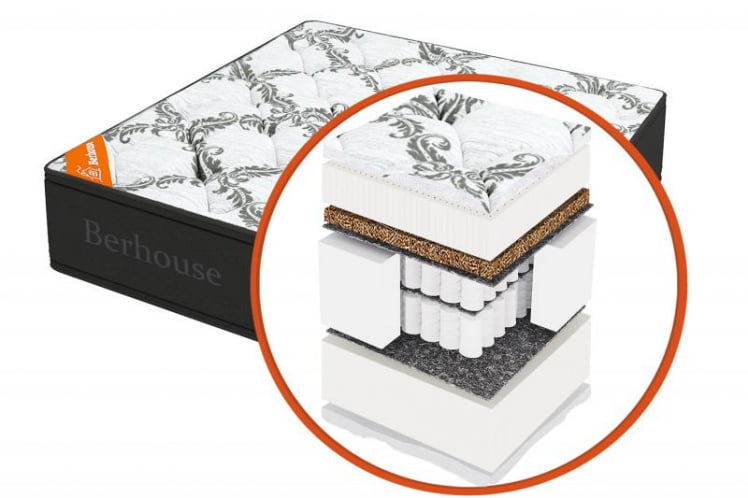 Матрас MEGA MULT ELITE MultiPocket Gray Night (Berhouse) Размер: 1600х1950 мм_0