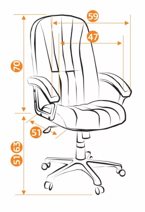 Кресло руководителя СН888 бордо 2604/13_6