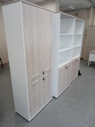 Шкаф 4 широкий закрытый, 4 двери Deka 10.19.151 Дуб Сантана светлый/Белый_2