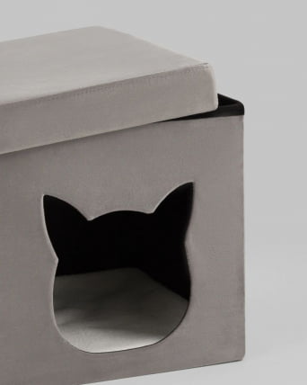 Пуф складной с ящиком Store Pet антрацитовый_5