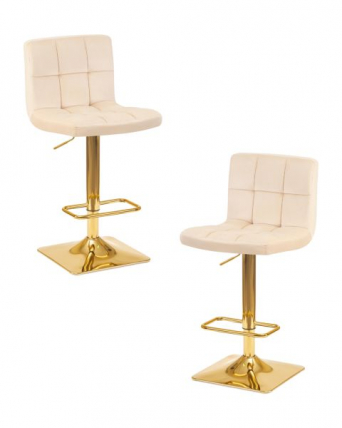 Стул барный DOBRIN GOLDIE (бежевый велюр (MJ9-10)) 2 шт_0