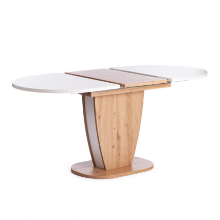 Стол обеденный SATURN ЛДСП, 120-160x80x75,5 см, Дуб Артисан/Белый_4