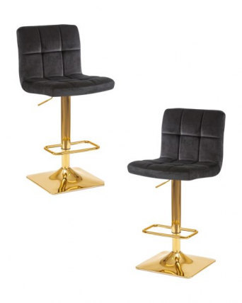 Стул барный DOBRIN GOLDIE (черный велюр (MJ9-101)) 2 шт_0