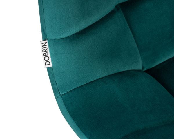 Стул барный DOBRIN NICOLE (черные матовые ножки, морской волны велюр (108-119)) 2 шт_7