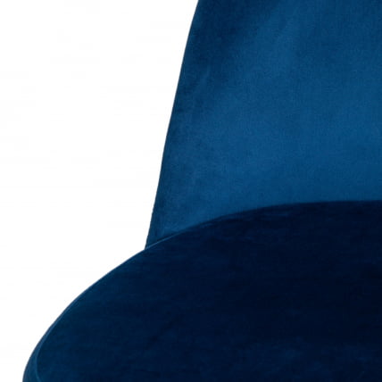 Стул MELODY (mod. 4997) металл/вельвет, 52х49х78см, темно-синий/черные ножки_6