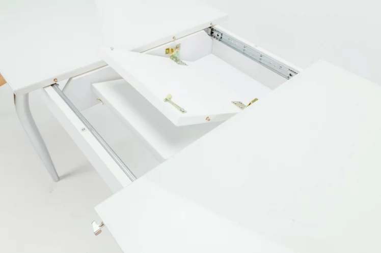 Стол обеденный Чикаго СТ(6191) белый,стекло белое_3