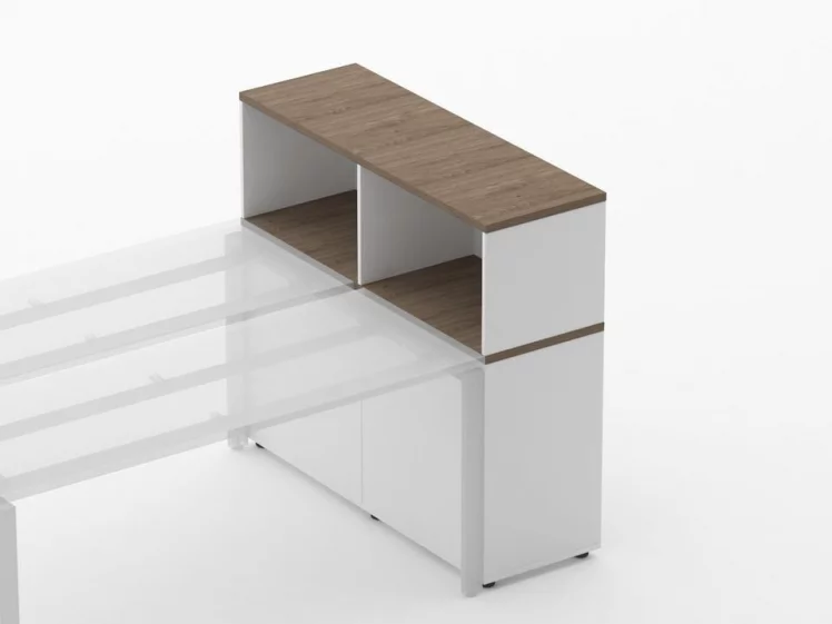 Тумба комбинированная высокая для рабочего модуля Deka 9.04.125 Дуб Верцаска/Белый_3