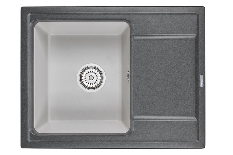Кухонная мойка HIBRID HI-65 Графит-базальт_0