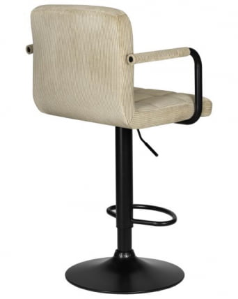 Стул барный DOBRIN KRUGER ARM BLACK (бежевый вельвет (LAR-E2041-04)) 2 шт_4