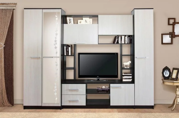 Стенка Флора Венге/беленый дуб_0