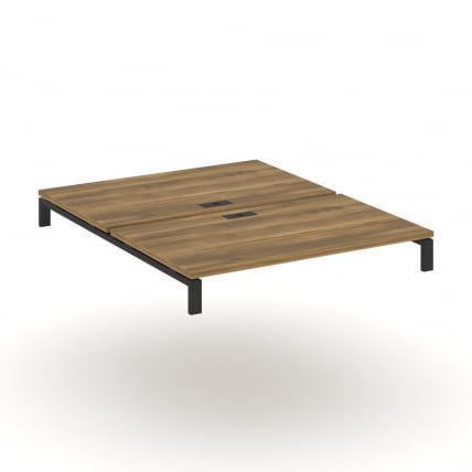 Двойной стол надставка на две опорные тумбы CONCEPT CN.DSN-006 Сандал янтарный Черный_0