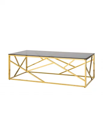 Журнальный стол АРТ ДЕКО 120x60 золото стекло smoke_0