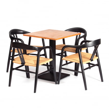 Стул VALI дерево вяз, черный, 50х46х77 см_5