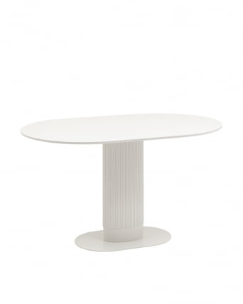 Стол овальный обеденный Mystery 130*80 белый_0