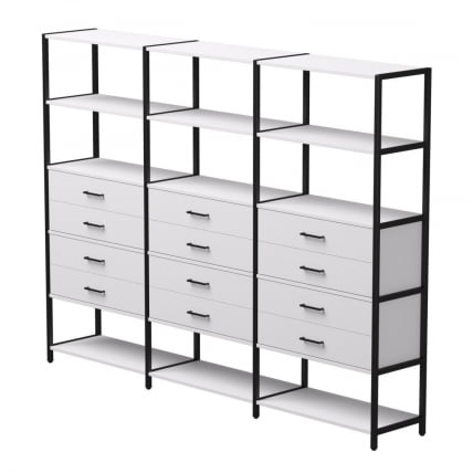 Набор стеллажных систем Everprof EVO №10 Белый Черный_0